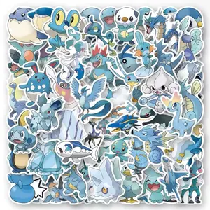 50 Pokemon Stickers Blue Pokemon Collection