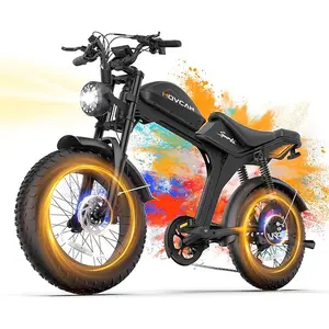 V70 Electric Bike, Electric Motorcycle with 52V 23.4Ah Removable Battery 20” Fat Tire Dirt Bike, 2000W Motor 35 MPH Top Speed E Bikes, 7 Speed Dual Hydraulic Brake Electric Bikes for Adults Lightweight Folding Ebike