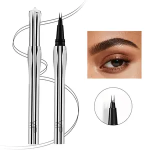 Pro Precision Eyebrow Pencil - 2-Prong Fork-Tip & Fine Brush for 3D Natural Brows - Sweat-Proof & Transfer-Proof All Day Wear-Makeup Cosmetics-Fast & Precise Eyebrow Makeup