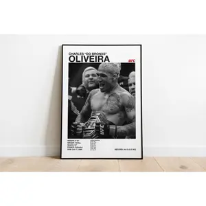 Charles Oliveira poster UFC wall art