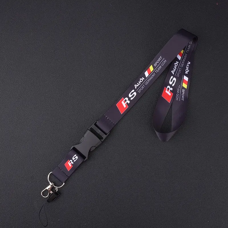 Audi Neck Strap Lanyard Key Holder Keychain Attachment, Keychain for Car Keys, Keychain Accessories, Compatible with Rs Rs5 Rs6 A3 Q5 Q7 Q3 A4 A6 A5 A1 A8 Q8 Q2 A7, Secure Carabiner Design