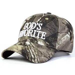 God's Favorite Camo Trucker Hat - Sun Protection, Adjustable Fit, Versatile for Outdoor Activities, Comfortable All-Day Wear