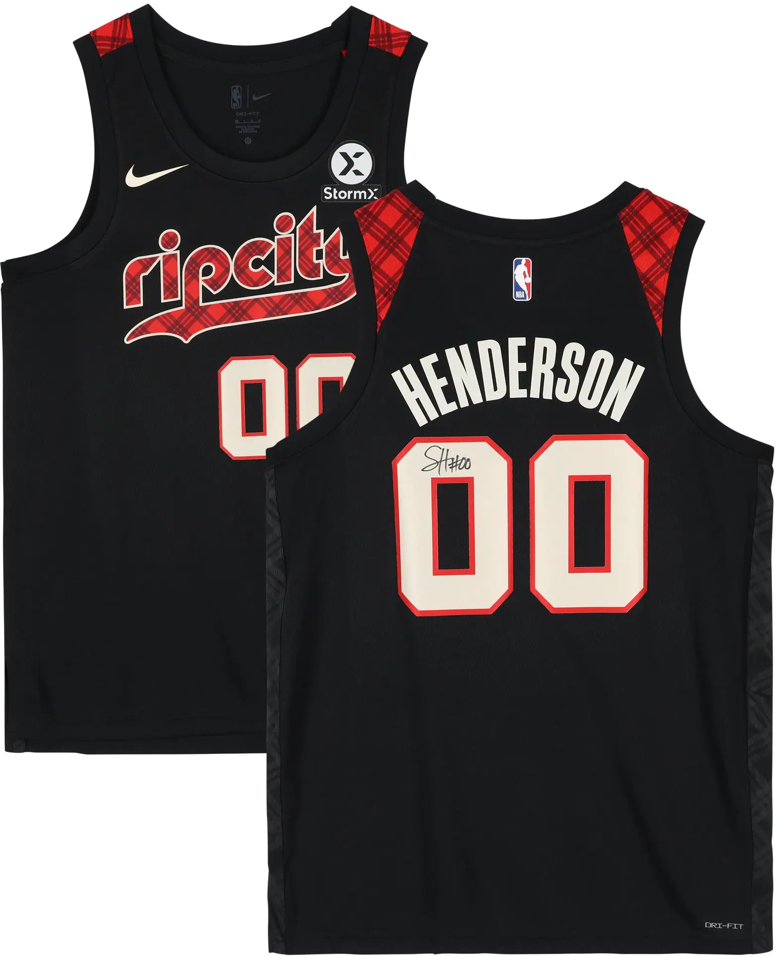 Scoot Henderson Portland Trail Blazers Autographed Black Nike 2023-24 City Edition Swingman Jersey - Fanatics Authentic Certified