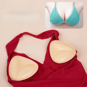 Double Sided Self Adhesive Chest Pads Waterproof Thickened Silicone Bra Inserts Invisible Strapless Sticky Bust Enhancer Pads Reusable Breathable for Swimming Bikini Dress Daily Wear Womenswear