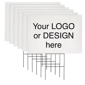 Yard Sign with Stakes 17x12 for Outdoor - Durable and Lightweight Design, Easy to Install and Remove, Ideal for Outdoor Events