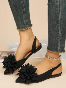Women's Pointed Toe French Style Leopard Print Flats, Chic Elegant Design for Casual & Semi-Formal Occasions, Comfortable Rubber All Seasons Shoes, Casual Trendy Flat
