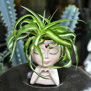 1 resin simple creative vase, suitable for outdoor garden or room decoration and plant storage.