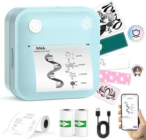 Label Maker Machine Portable Label Printer with Multiple Templates Wireless BT Label Maker for Home Office School Organization (Blue)