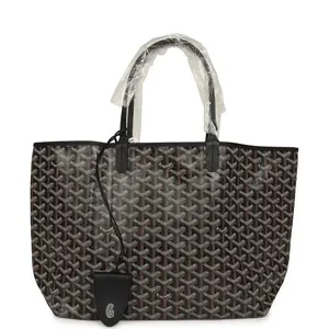 ‮ enidrayoG drayoG  ‬ Black Ｓａｉｎｔ Ｌｏｕｉｓ Tote Bag Palladium Hardware | Good Condition