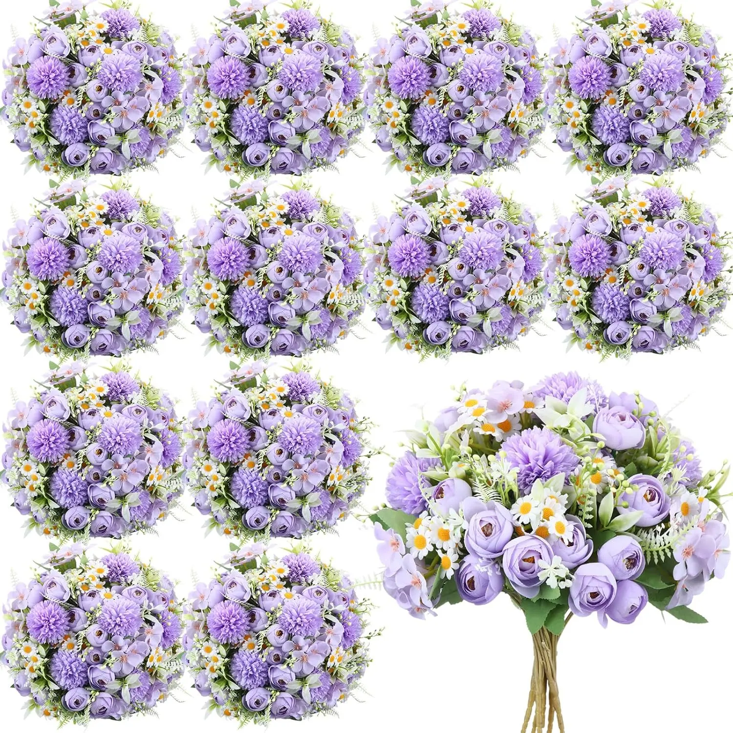 12 Artificial Peonies, Perfect for Home Decor, Table Centerpieces, Wedding Bridal Bouquets, Mother's Day and Valentine's Day Floral Gifts.