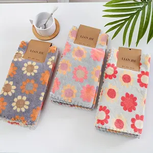 10/30 ultra-soft bohemian floral squares, quick-drying, super absorbent, chemical-free, suitable for all skin types, for home and bathroom use Flower Quick Dry Towels