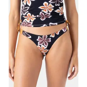 ROXY PLAYA HERMOSA Reversible Hipster Cheeky Bikini Bottom - 2-in-1 Brown Floral Swimwear