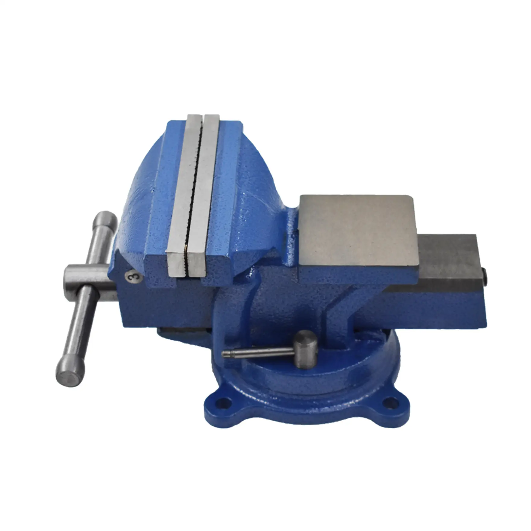 findmall 4/5/6 in Heavy Duty Cast Steel Bench Vise, Large Anvil, Serrated Steel Jaws, Double Locking Swivel Base, Table Top Mount Clamp, Industrial Hardware Work Tool, Serrate Steel Jaws