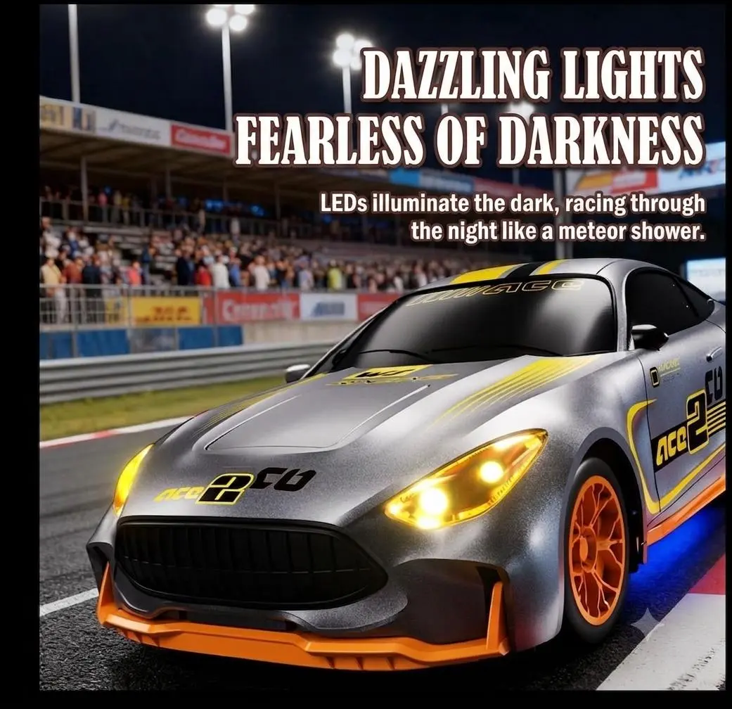 Electric Remote Control Transforming Car Toy for Kids, 2-Speed Mode (12/15 KM/H High-Speed), LED Lights, 1-Key Transformation