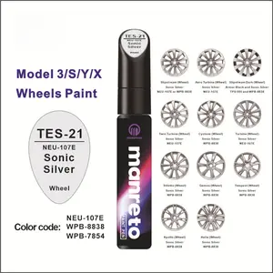 Touch-up paint pen for Tesla wheels, gunmetal matte black repair pen, scratch repair pen with matte texture
