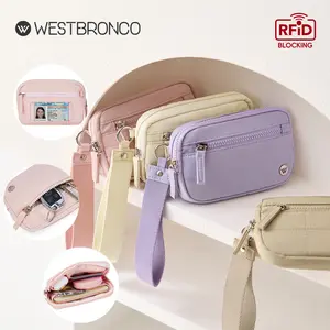 WESTBRONCO RFID Puffer Wristlet 2026 Spring Trendy eco Friendly Wallet for Women Mom with ID Pocket Fashion Purse Card Holder Phone RFID Blocking Pouch Compact Daily Use Gift for her TikTokShopStockUp