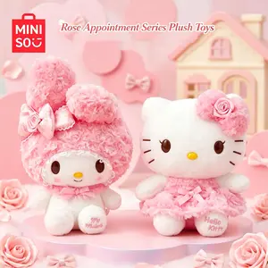 MINISO Melody & Hello Kitty Rose Date Plush Doll. Exquisite Design, Soft Plush Material, Lovely Appearance. Perfect Home Decor and Heartwarming Present for Girls and SR Fans.summerwins