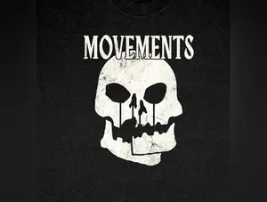 MOVEMENTS Skull Skeleton Bones Face Band Rock Music Shirt merch new die SHIRT