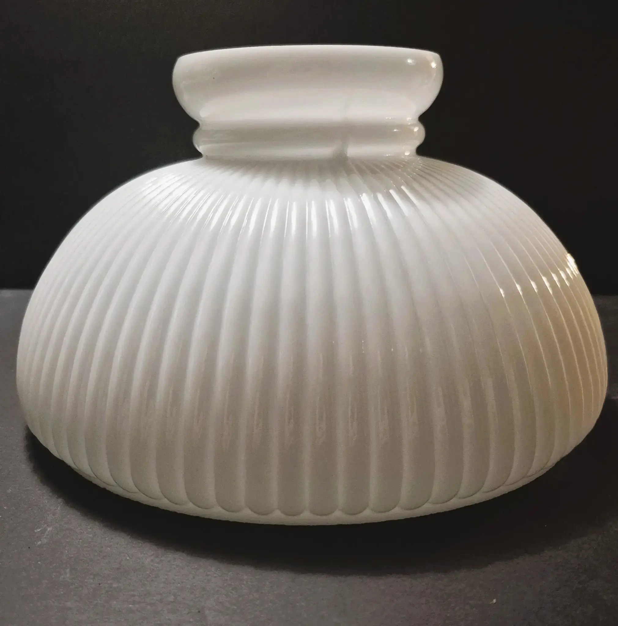 39691 White Rib Ten Inch Student Lamp Shade – 6-1/4" Height, USA Made