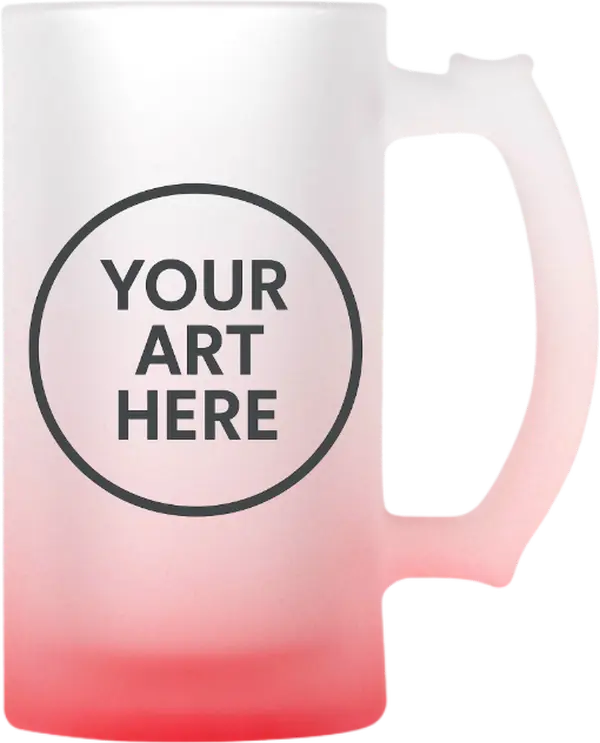 Customized Frosted Glass Beer Mug - 16oz Cup, Personalized Drinkware for Father's Day, Birthday Gifting, Washable