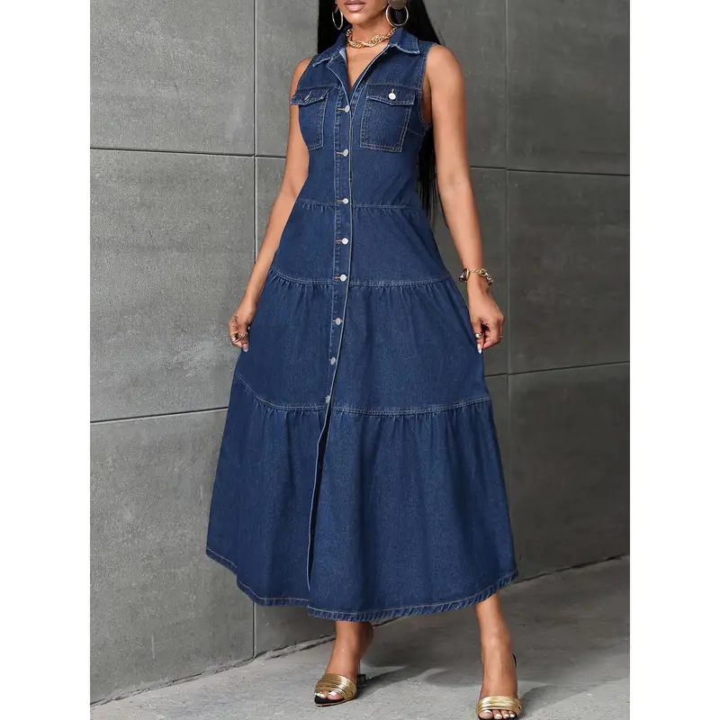 denim trf shirt dress - TikTok Shop
