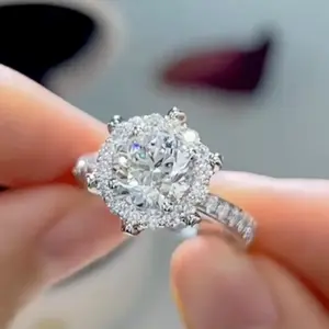 MAXINEJEWELRY 4.0ct Synthetic Moissanite Round Cut Solitaire Engagement Ring - Women's Promise Ring Jewelry for Proposal, Wedding, Anniversary