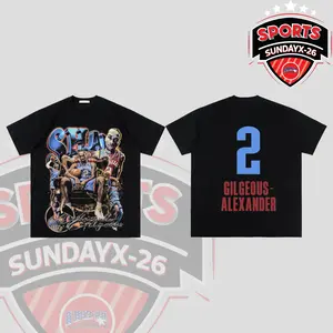 [Youth & Adult] Shai Gilgeous-Alexander - SGA 2 For Thunder Nation High-Quality 100% Cotton T-Shirt (Made In US), OKC Fans Hooper Shirt, Game Day Outfits, Gift For Basketball Fans, Basketball Graphic Tee