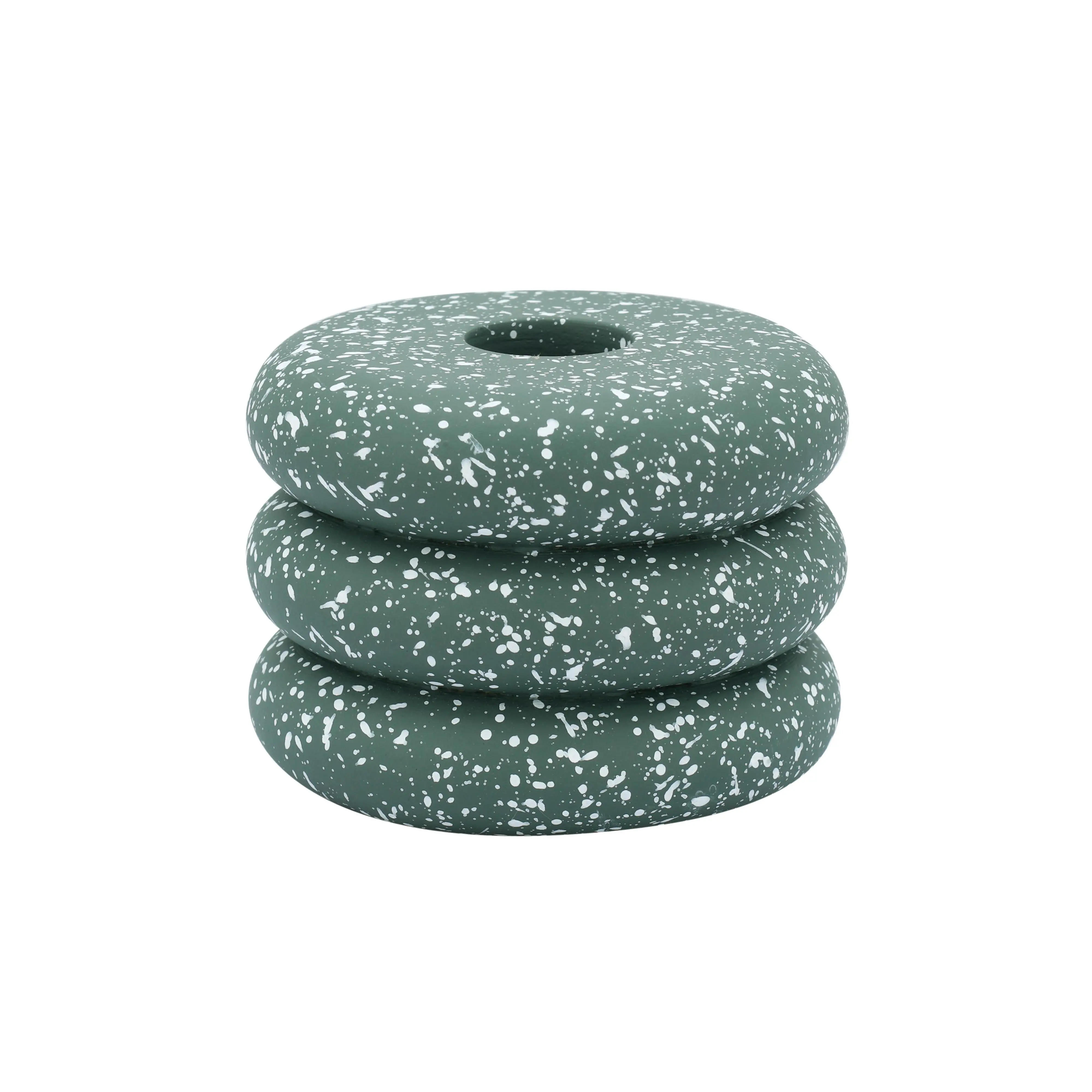 Gabby Speckled Stacked Candleholder