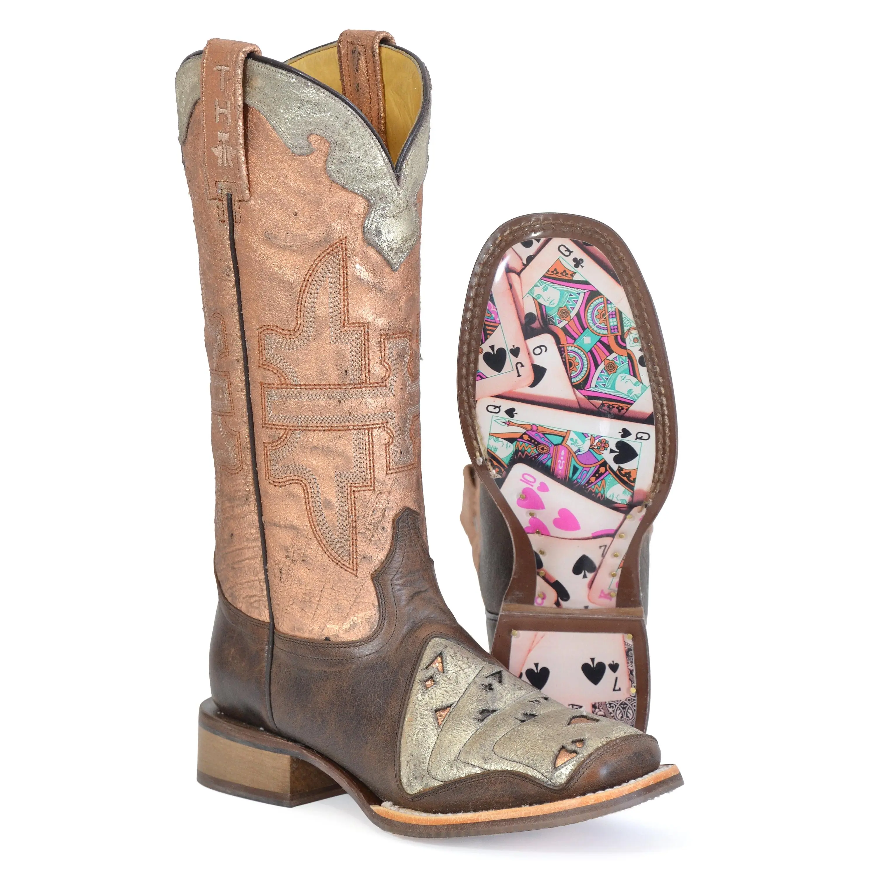 Women's Tin Haul "Four of a Kind" Western Square Toe Boot