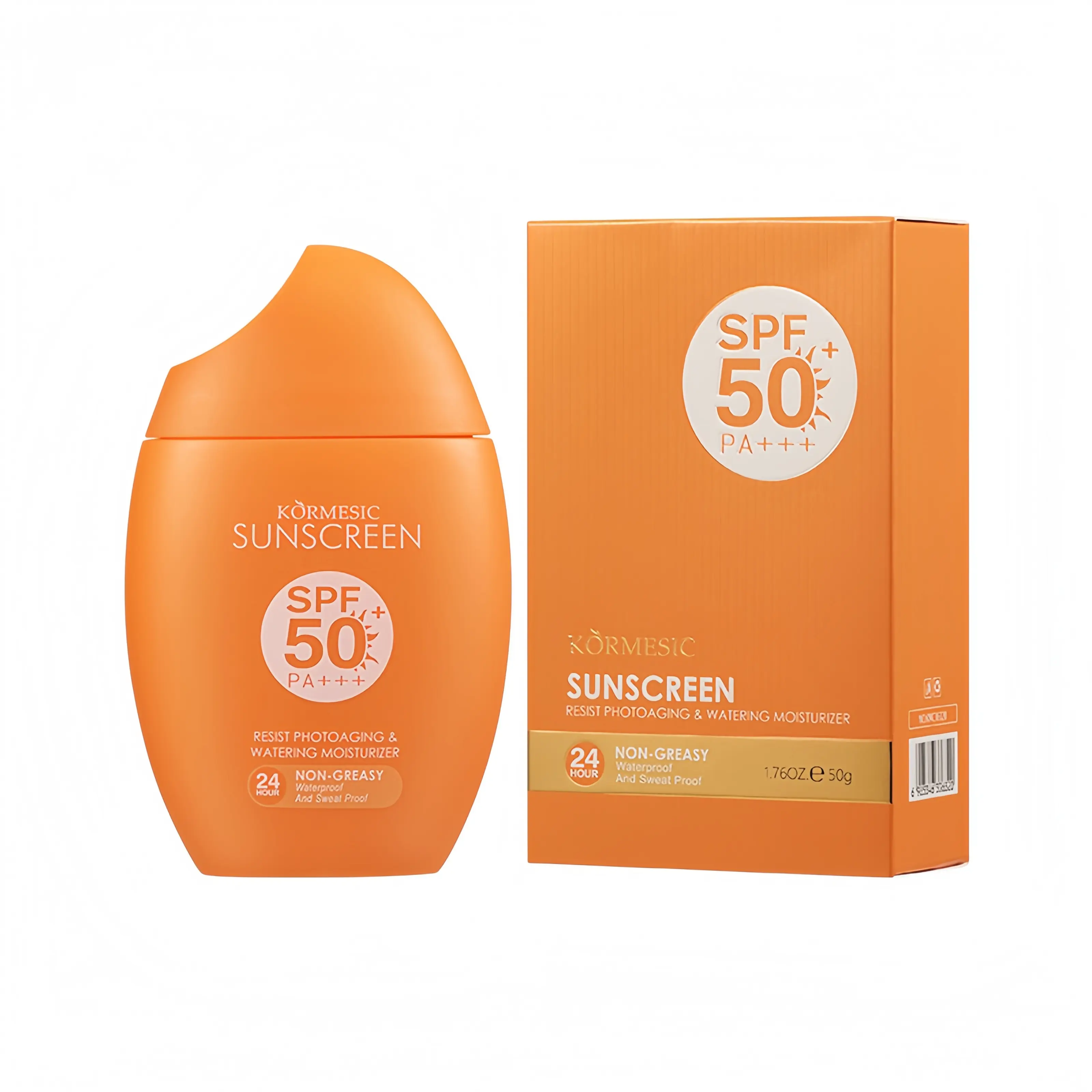 SPF 50 PA+++ Sunscreen, Refreshing Moisturizing Sun Block, Prevent Photoaging for Face Skin 50g Body Sunscreen