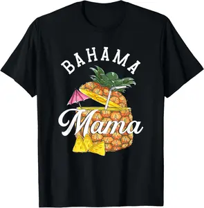 100% Cotton Bahama Mama | Bahamas Pineapple | Vacation Summer T-Shirt