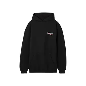 Balenciaga Political Campaign Large Fit Hoodie Black