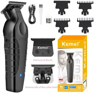 Kemei Men's Hair Clipper, Wireless Beard Trimmer, Cordless Hair Clippers, Professional Grooming Kit, Precision T-Blade, LED Display, USB Rechargeable Shaver, Usb Fade Clipper, Wireless Haircut Tool