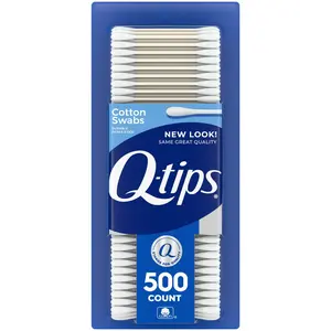 Q-tips Cotton Swabs Original for Hygiene and Beauty Care, Made with 100% Cotton 500 Count