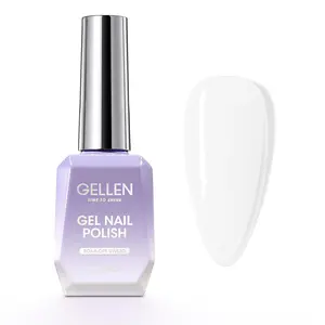 Gellen 18ml White Gel Nail Polish, Milky White Gel Polish - Long Lasting Acrylic Brush Flawless Gift Lightweight Manicure Resin Smooth Uv