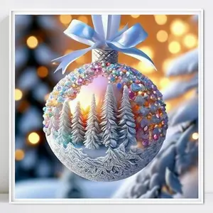 Pine Forest Pattern 5D Diamond Arts Colorful Painting Kit without Frame, 1 Set DIY Diamond Arts Colorful Painting for Beginners, Wall Art for Home Decor