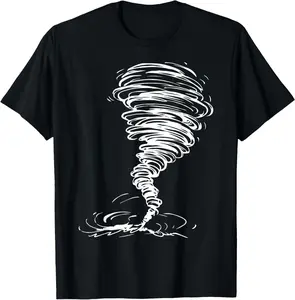100%cotton While Storm Tornado Twister Hurricane Weather Scary Costume T-Shirt