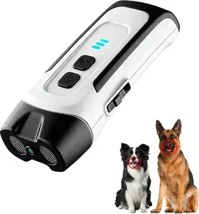 Anti-Bark Device, Ultrasonic Bark Stopper with LED Light, High-Power Ultrasonic Bark Control Unit, Adjustable-Frequency Bark Stopper—Suitable for Small, Medium, and Large Dogs