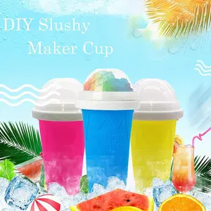 Silicone Slushy Cup, 1 Box DIY Frozen Magic Squeeze Cup, Snow Cone Maker, Homemade Magic Slushy Cup, Juice, Milk, Yogurt & Ice Cream Cup, Kitchen