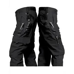 [Durable Outdoor Pants] Durable, Comfortable Men's Multi-Pocket Outdoor Cargo Pants - All-Season Trousers For Hiking, Sports & Casual Wear, Polyester, Machine Washable, Camping Gear