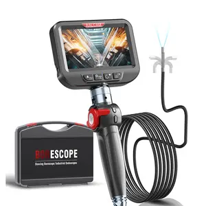 Ralcam 180° Articulating Borescope Diagnostic Tool Inspection Camera, 6.2mm/0.24in Slim Probe, 2-Way Steering Wheel Electronic Inspection Scope, High-Lumen LED Light, 6.6FT Semi-Rigid Snake Tube HD Endoscope for Automotive, HVAC Repairs, Diagnostic Tool I