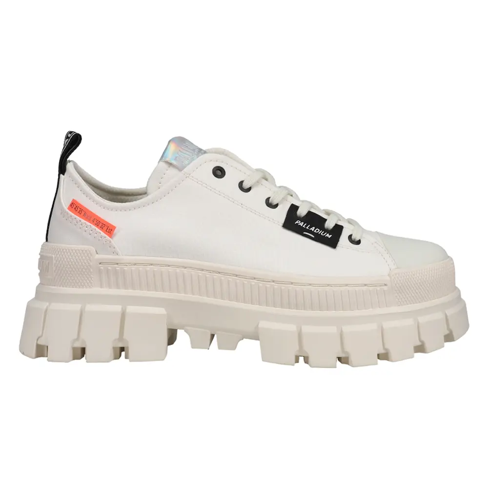 Palladium Womens Revolt Lo Tx Platform Lace Up Sneakers Shoes Casual - Off White, White