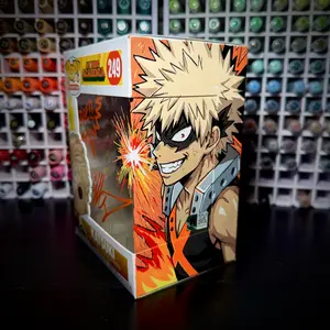 Funko Pop! MHA - Katsuki Bakugo #249 Signed - Custom Box Art + Hard Stack Signed by Clifford Chapin COA by MAS