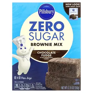 Pillsbury Zero Sugar, Brownie Mix, Chocolate Fudge, 12.35 oz (350 g)
