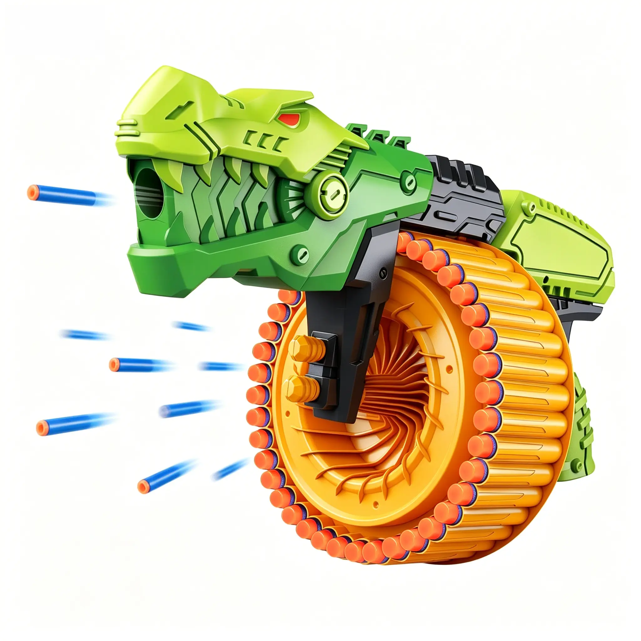 Toy Gun Toy Foam Blasters with 120 Foam Bullets, 40-Dart Rotating Drum, Foam Dart Gun Shooting Game for Indoor Outdoor Activity, Dinosaur Toys Birthday Xmas Gifts for Kids, Teens, Adults 6+