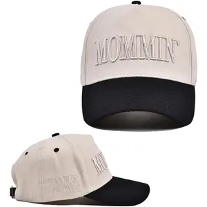 Mommin Trucker Hat,Vintage Two-Tone Women's Baseball Cap with Mommin Embroidery AdjustableHat for Casual Wear Mother's Day gifts summerwins