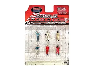 Racing Legends Figure Set (MiJo Exclusives) Diecast 1:64 Scale Model - American Diorama AD76503