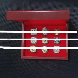 OHHHH 9  ring and box Personalized jewelry ring, red solid wood box, jewelry ring box, gift