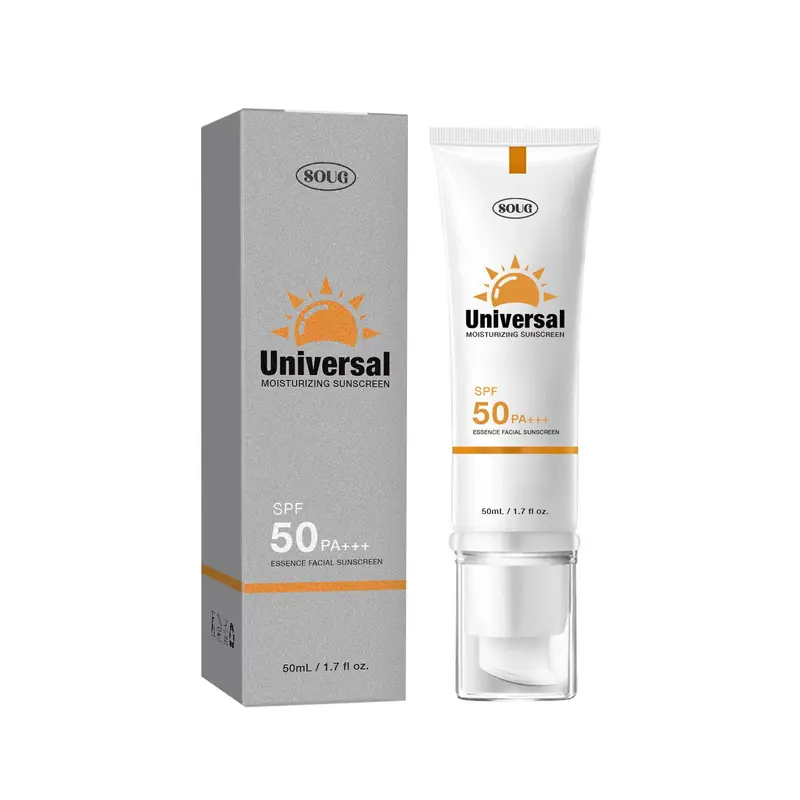SOUG Tinted Facial Sun Protection Liquid Essence - 50ml Regular Edition, 50 SPF Facial Sunscreen & Sun Care for Adults, Waterproof, Non-Sticky, All Skin Types, Evens Skin Tone, Prevents Uneven Tan, Hydrating, Single Item, Daily Use