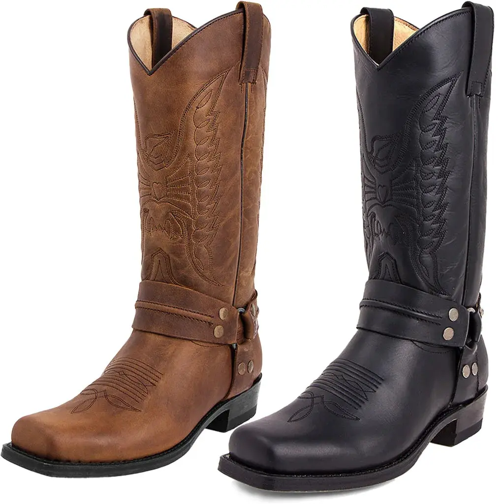 Embroidered Mid-calf Cowboy/Riding Boots